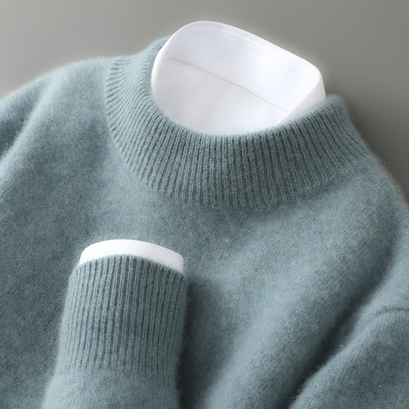 Men's Half-high Collar Thickelightweight sun teened Loose Pullover
