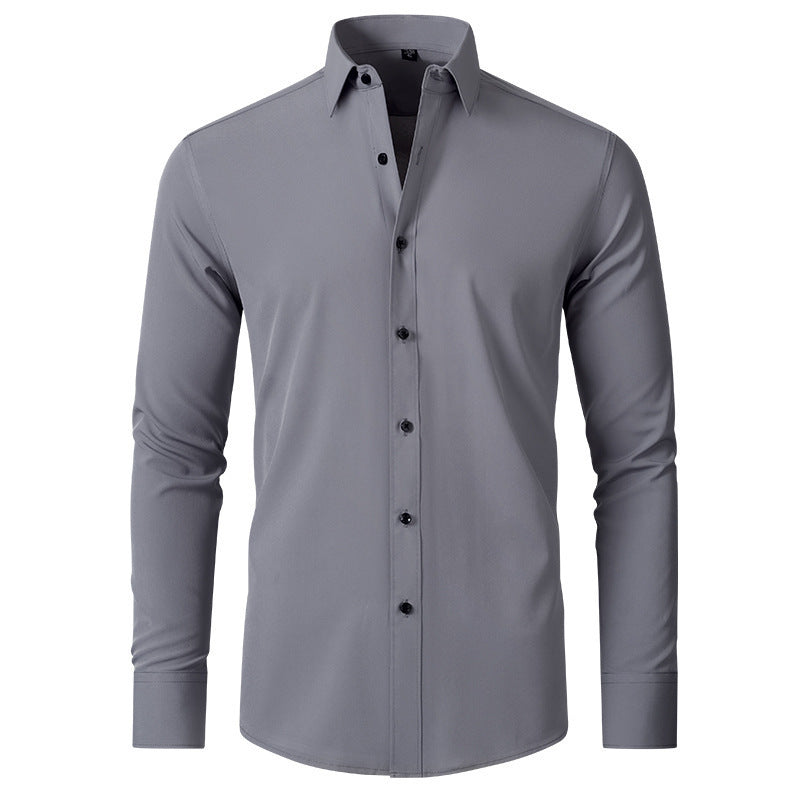 Solid Color Simple Business Thin Lining Shirt