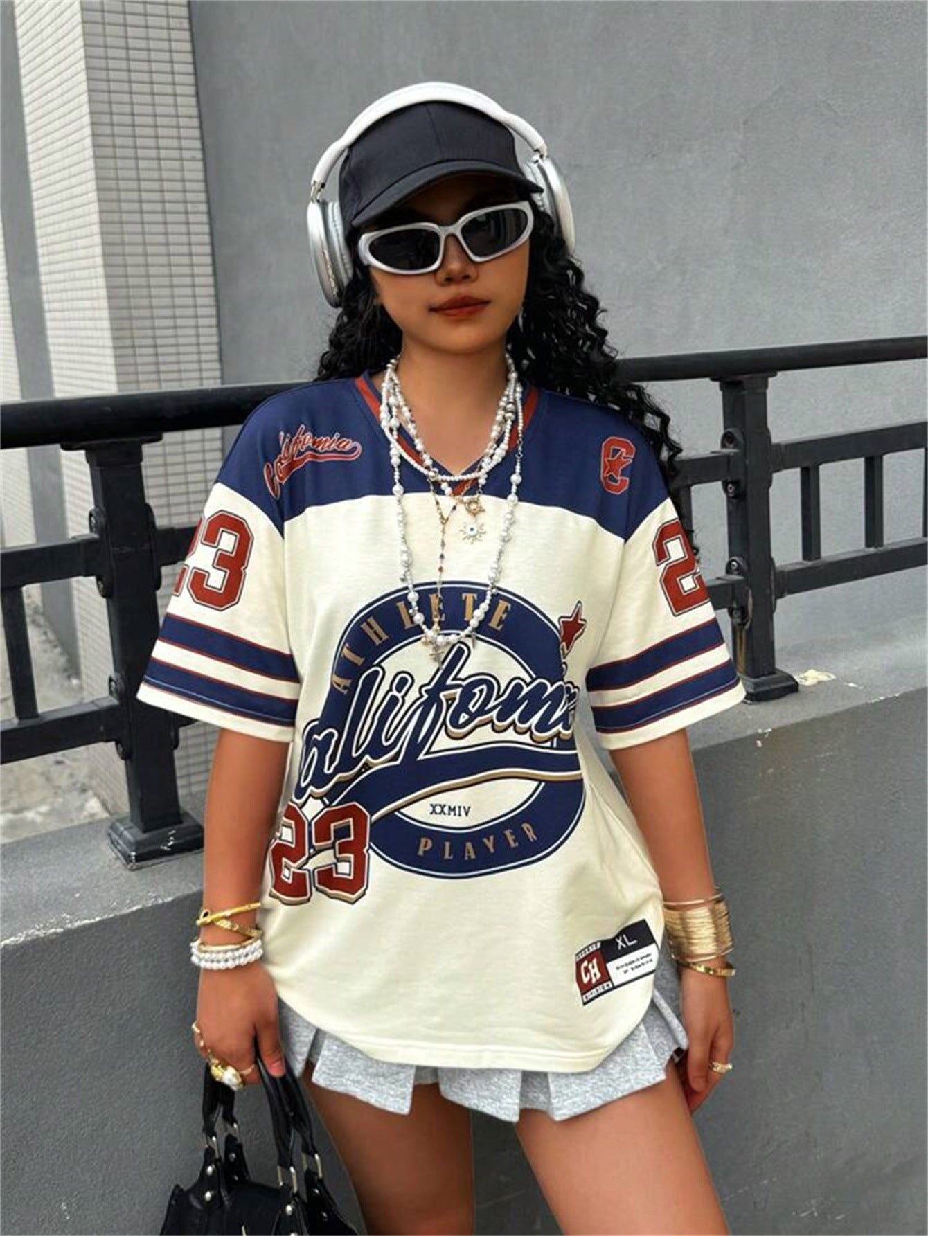 Women's Loose-Fit Printed T-Shirt – Street Style Short Sleeve Top