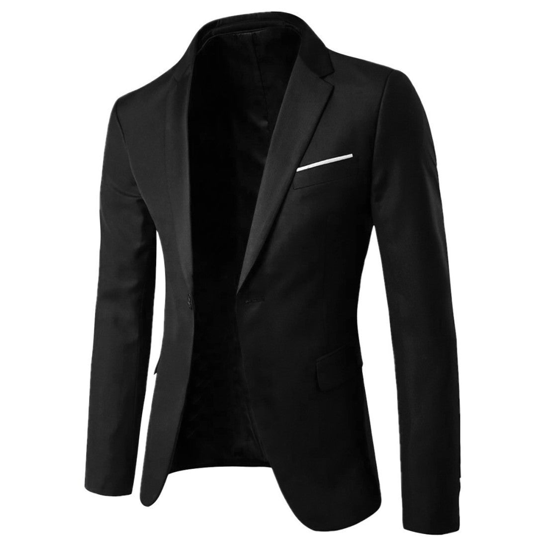 Autumn New Men’s Casual Solid Color Slim Fit Suit Jacket