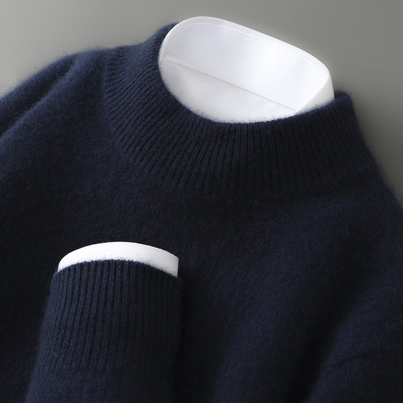 Men's Half-high Collar Thickelightweight sun teened Loose Pullover
