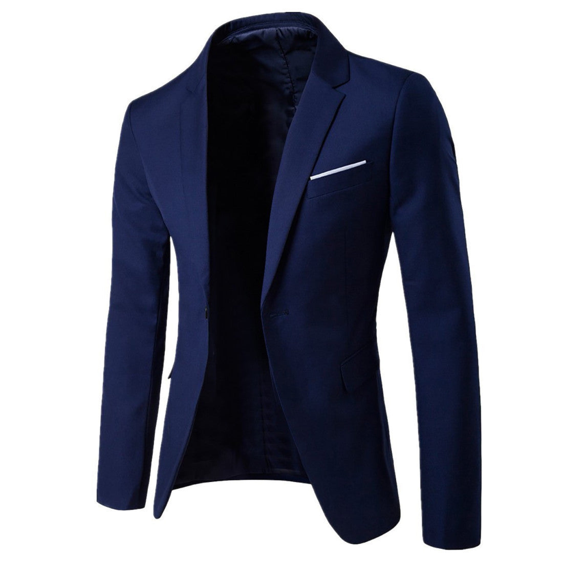 Autumn New Men’s Casual Solid Color Slim Fit Suit Jacket