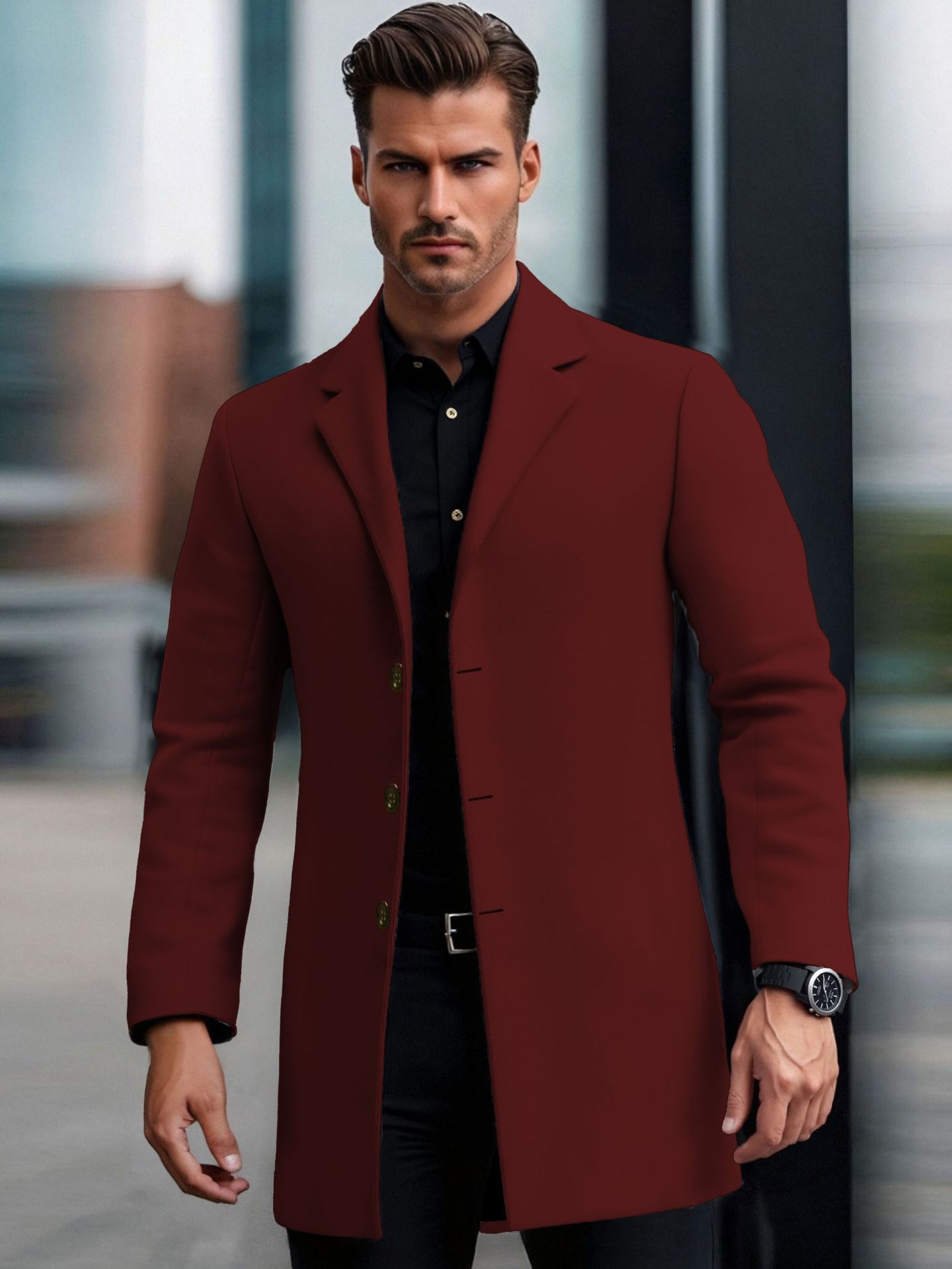 Lapel Slim Coat – European & American Style