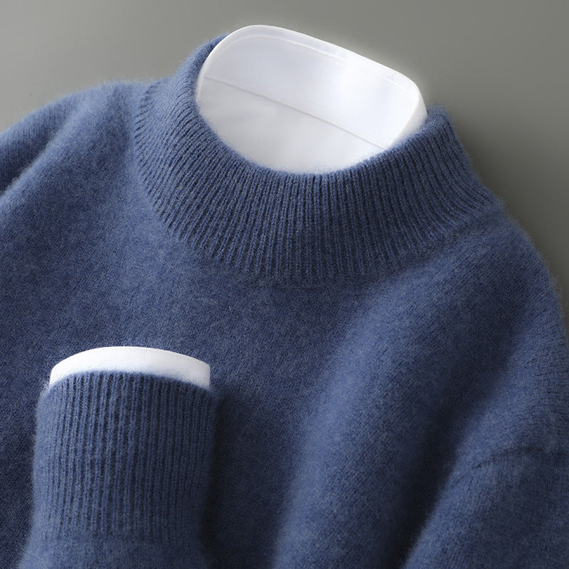 Men's Half-high Collar Thickelightweight sun teened Loose Pullover