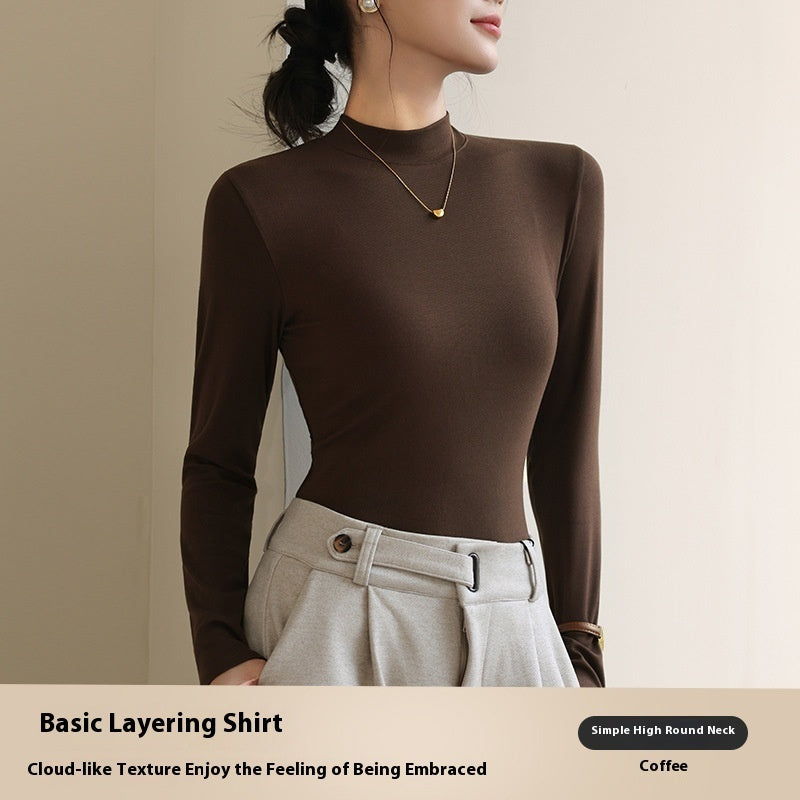 Half Turtleneck Bottoming Shirt – Women’s Autumn & Winter Western Style