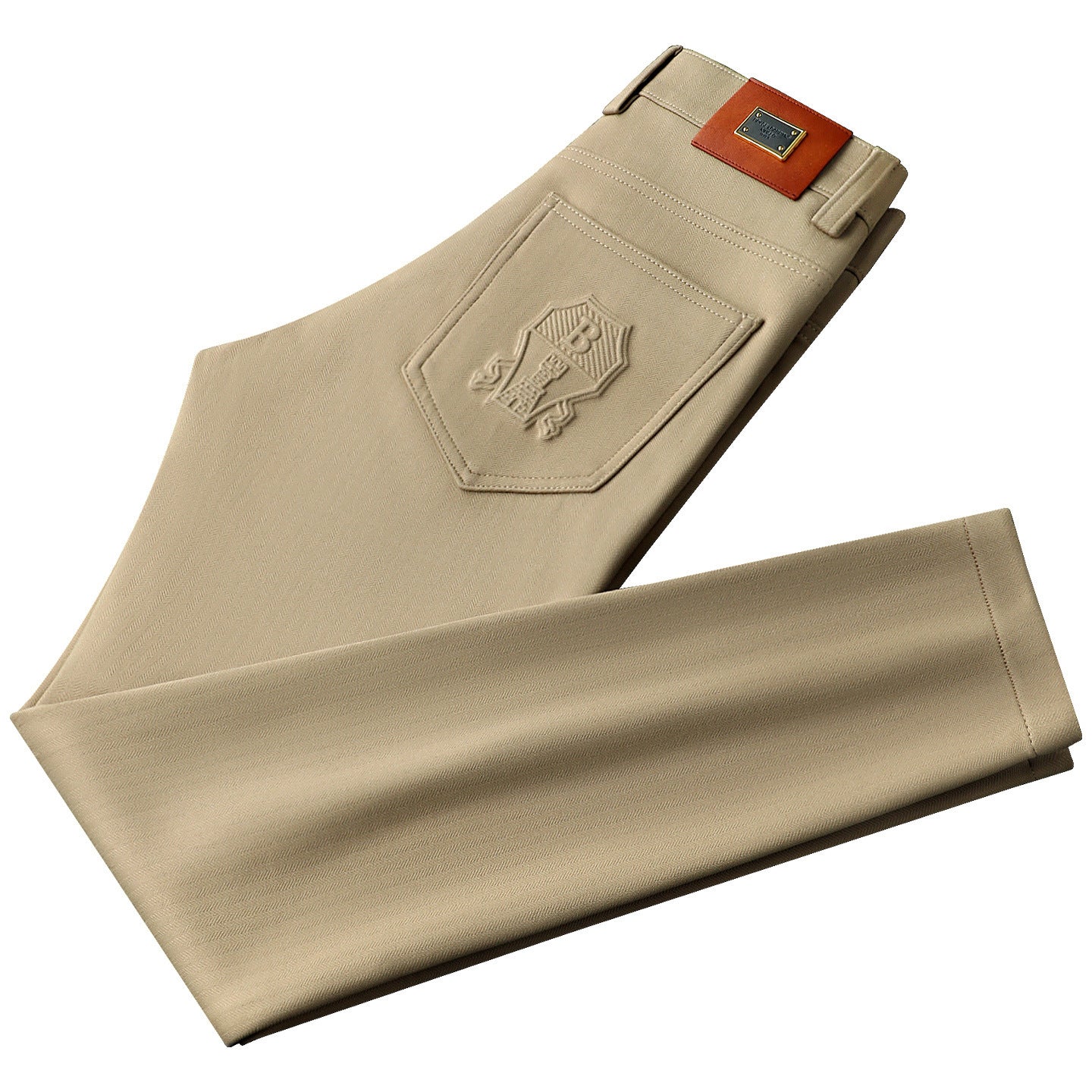 Autumn And Winter Khaki Fashion Casual Men's Simple Skinny Pants