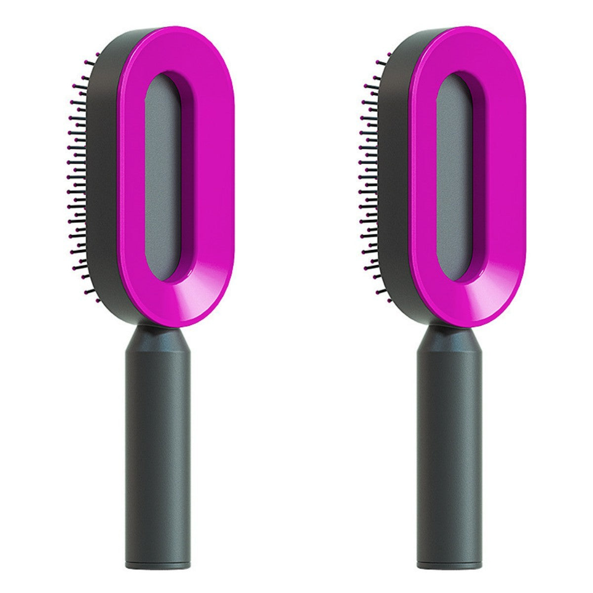 Self-Cleaning Hair Brush – One-Key Cleaning, Anti-Static Scalp Massage Comb for Women