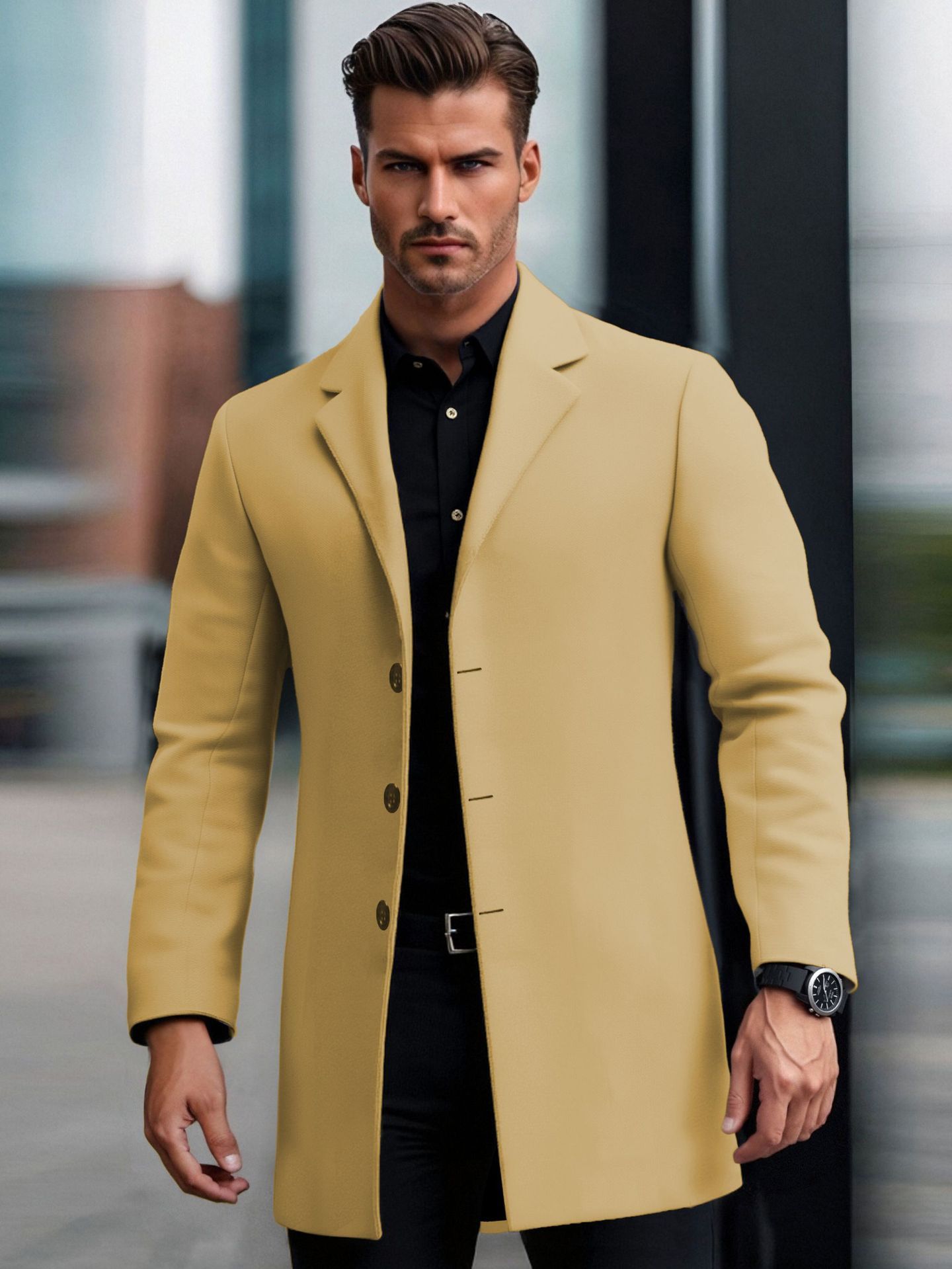 Lapel Slim Coat – European & American Style