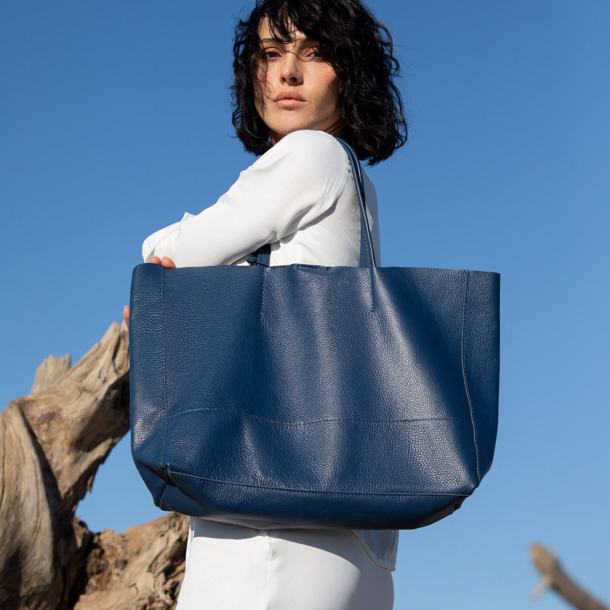 100% Genuin Leather Leather Tote MADE IN ITALY