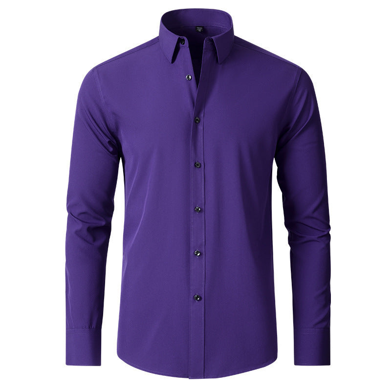 Solid Color Simple Business Thin Lining Shirt
