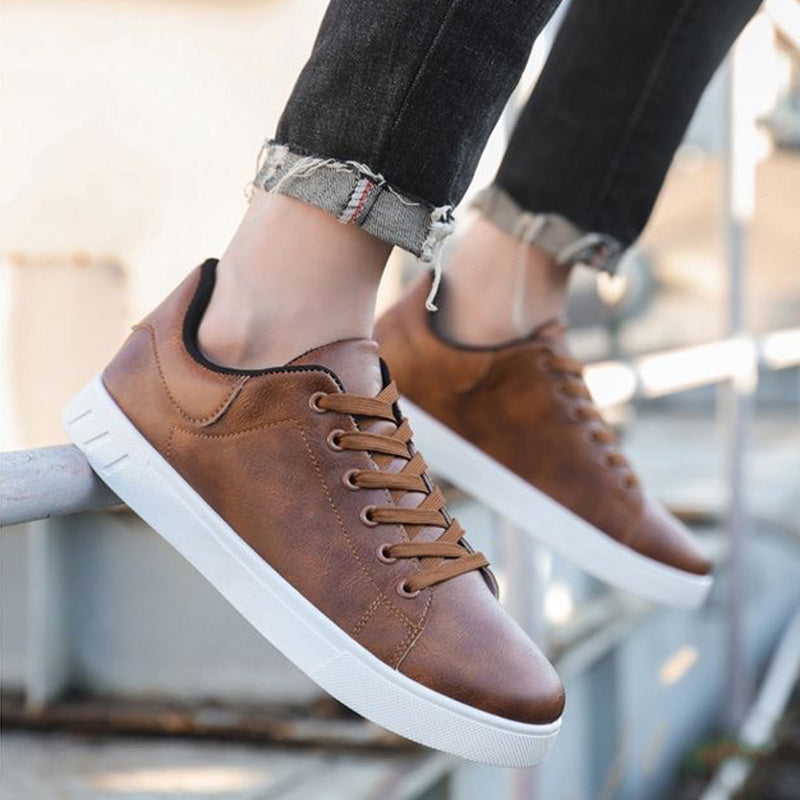 Lace-up Flat Shoes - Men's Fashion Casual Shoes