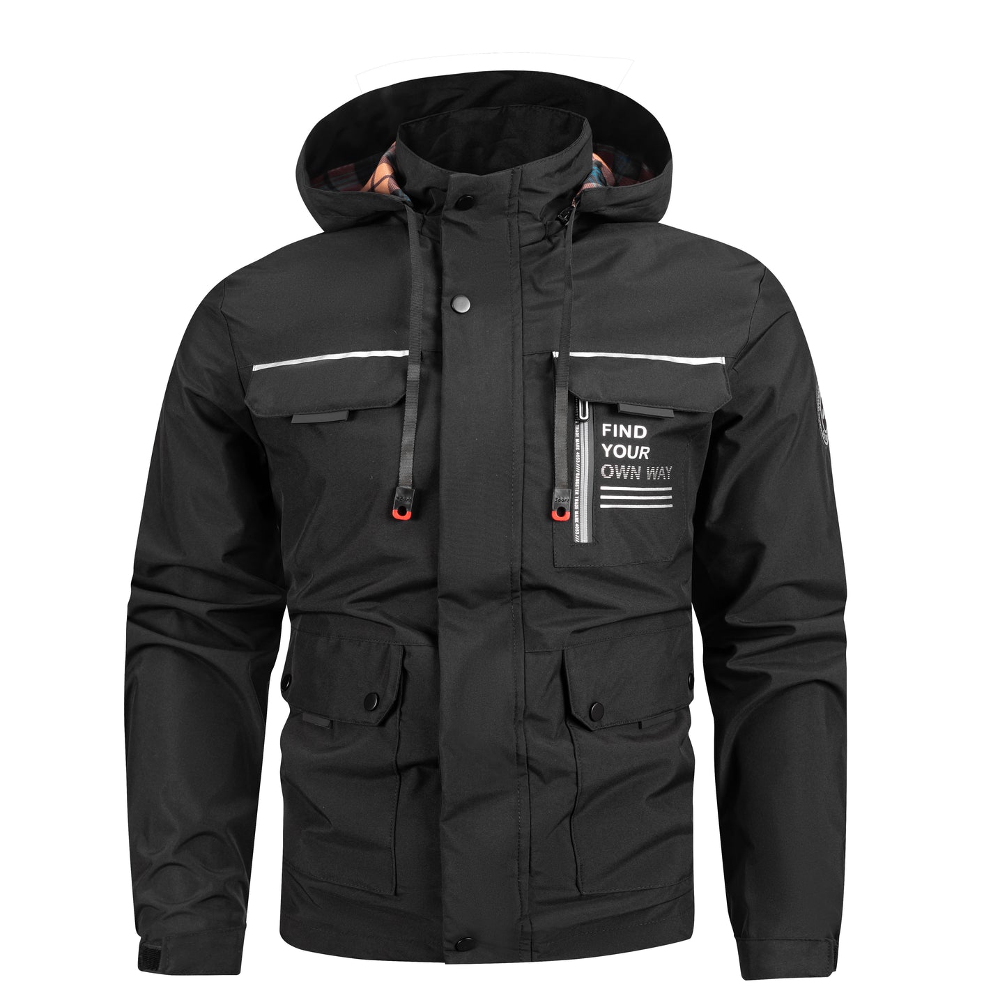 Lightweight Men’s Jacket with Hood – Outdoor, Travel, Hiking, Windbreaker, Stylish & Versatile