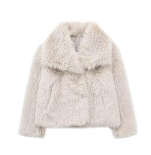 Winter Plush Coat – Warm Thicken Fluffy Lapel Jacket