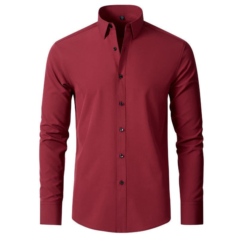Solid Color Simple Business Thin Lining Shirt