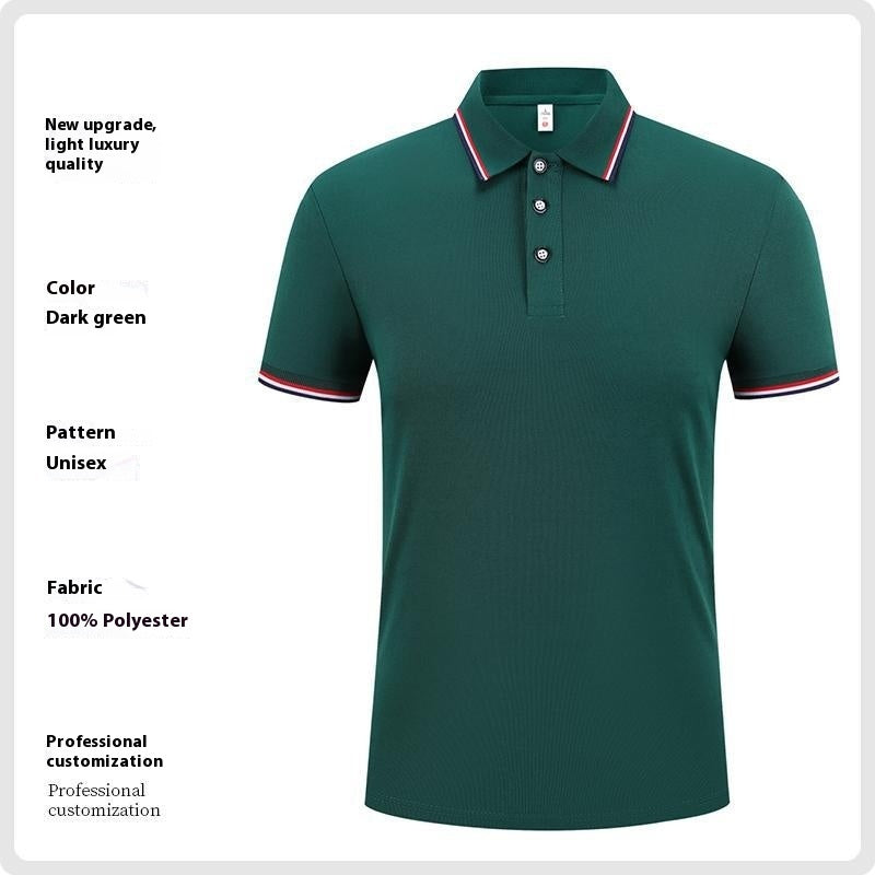 Ice Silk Lapel Short Sleeve Polo Shirt