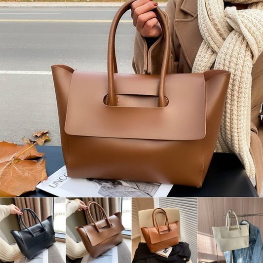 Fashion Women Shoulder Bags – Large Capacity, Retro Tote, Solid Color, High-Quality Handbag