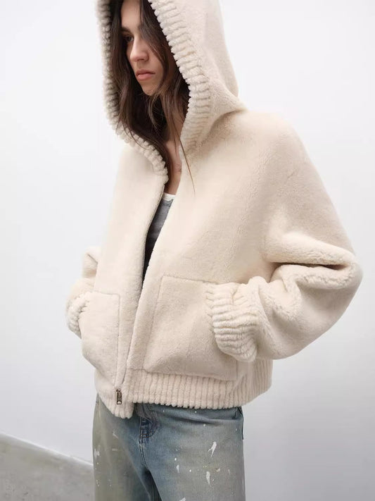 Bad Boy Hooded Merino Sheepskin Jacket