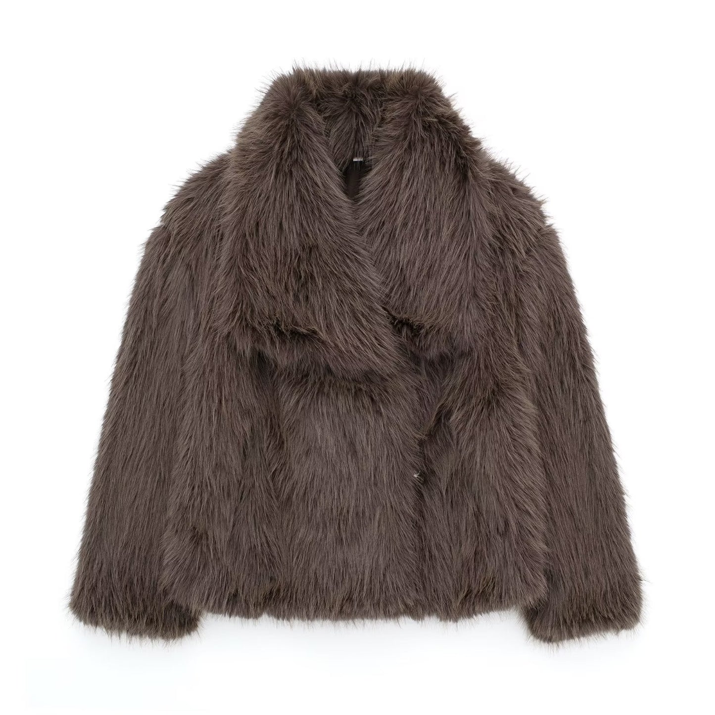Winter Plush Coat – Warm Thicken Fluffy Lapel Jacket