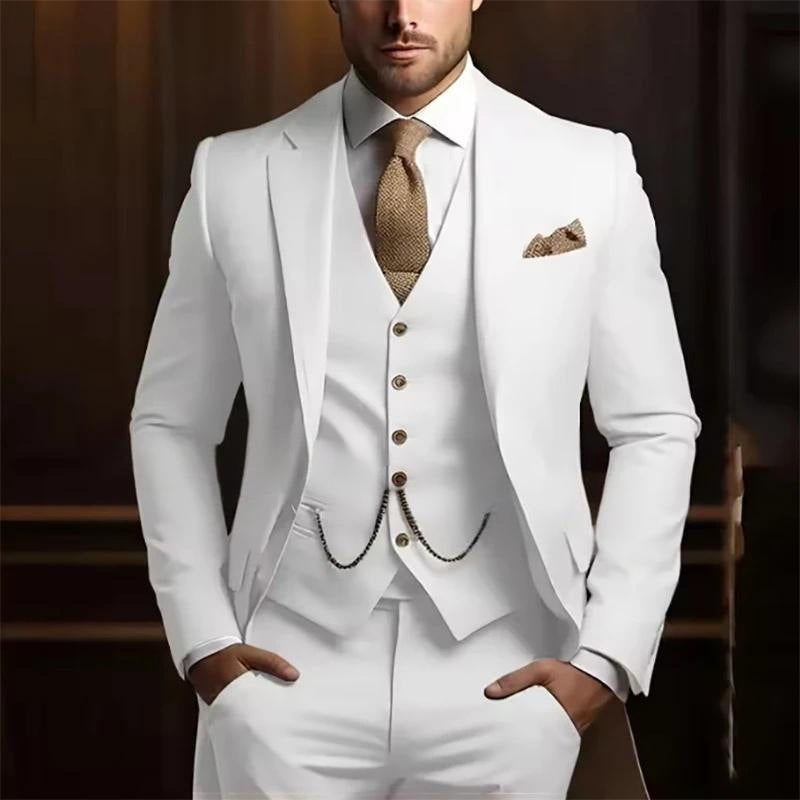Men’s Formal Slim Fit 3-Piece Suit – Wedding & Office Style