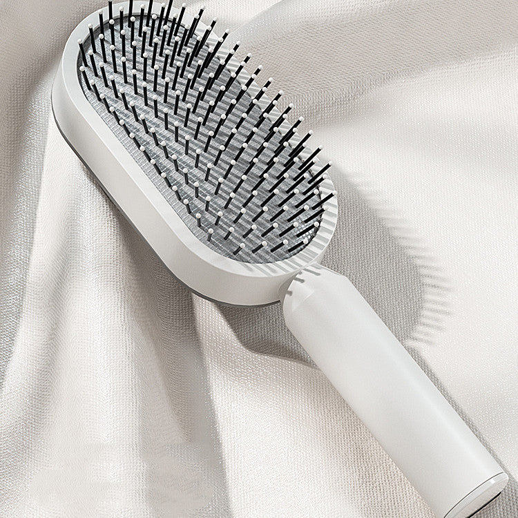 Self-Cleaning Hair Brush – One-Key Cleaning, Anti-Static Scalp Massage Comb for Women