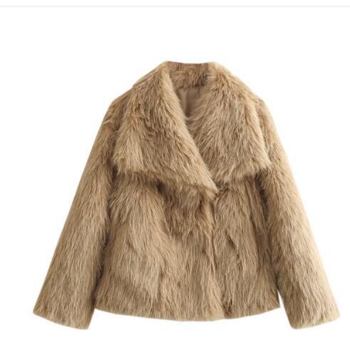 Winter Plush Coat – Warm Thicken Fluffy Lapel Jacket