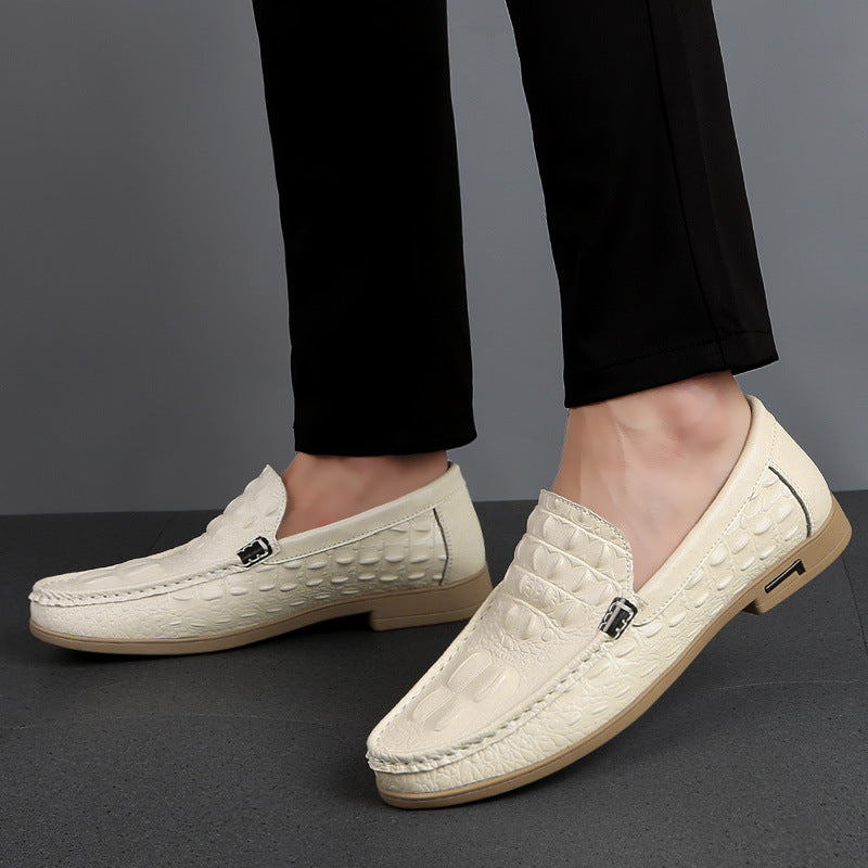 Cowhide Gommino Fashion Casual Shoes Men