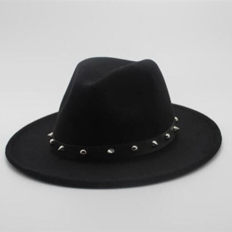 Rivet Jazz Hat Woolen Bell Brim – Unisex