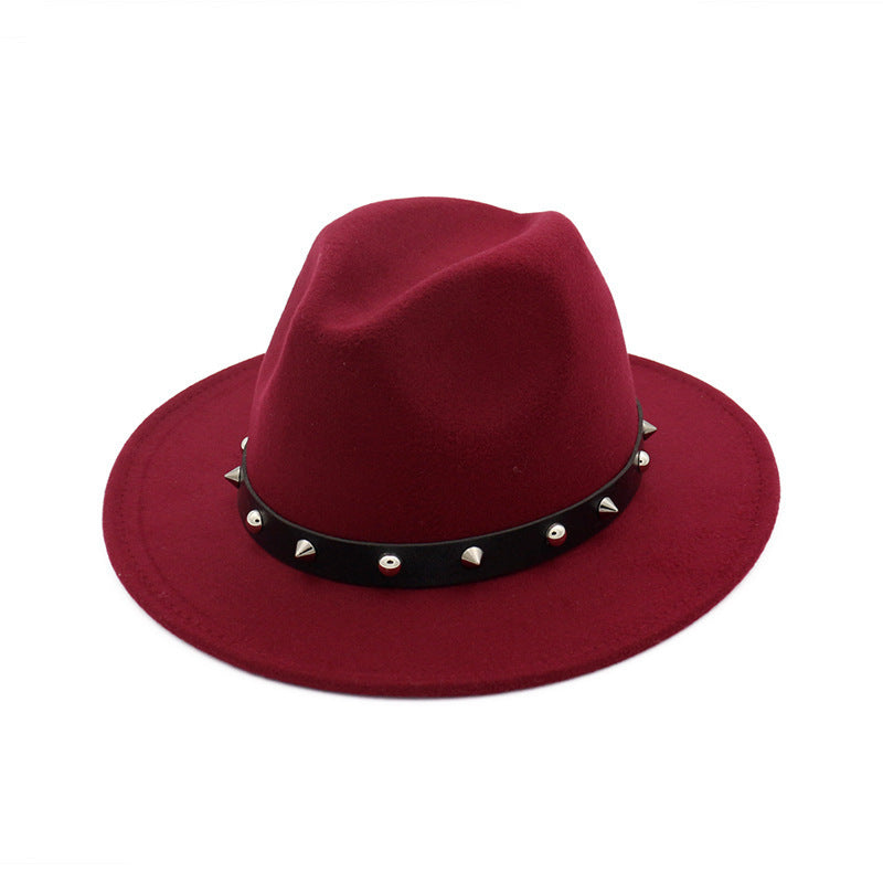 Rivet Jazz Hat Woolen Bell Brim – Unisex