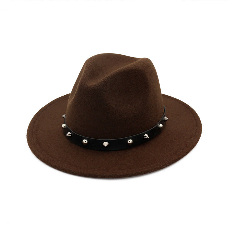 Rivet Jazz Hat Woolen Bell Brim – Unisex