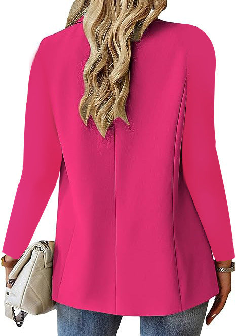 Classic Lapel Button Blazer Jacket – Women’s Casual Workwear