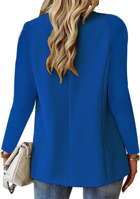 Classic Lapel Button Blazer Jacket – Women’s Casual Workwear