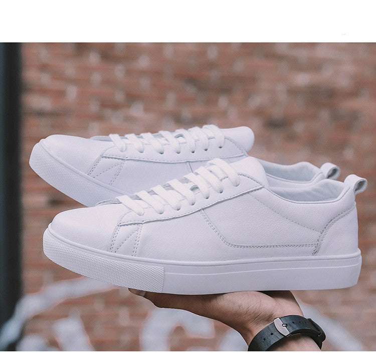 Premium White Leather Sneakers for Men