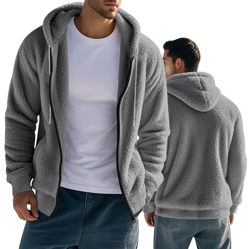 Men’s Loose Hooded Cardigan Sweater