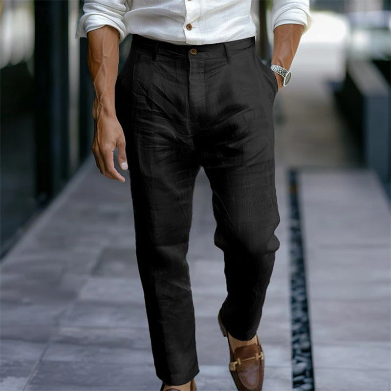 Men’s Linen Trousers – Lightweight, Casual Breathable Pants
