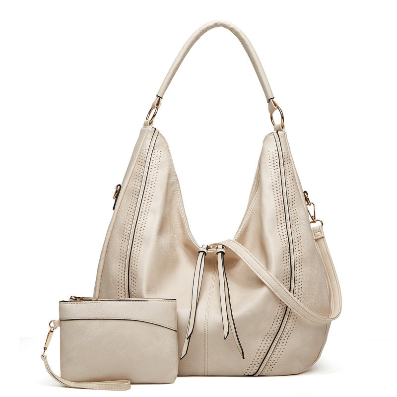 Retro Tassel Hollow Shoulder Tote – Large Capacity Casual Bag for Women