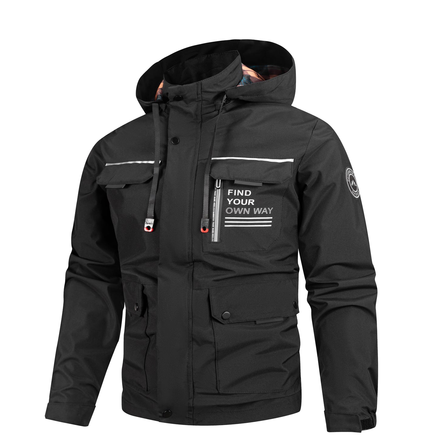 Lightweight Men’s Jacket with Hood – Outdoor, Travel, Hiking, Windbreaker, Stylish & Versatile