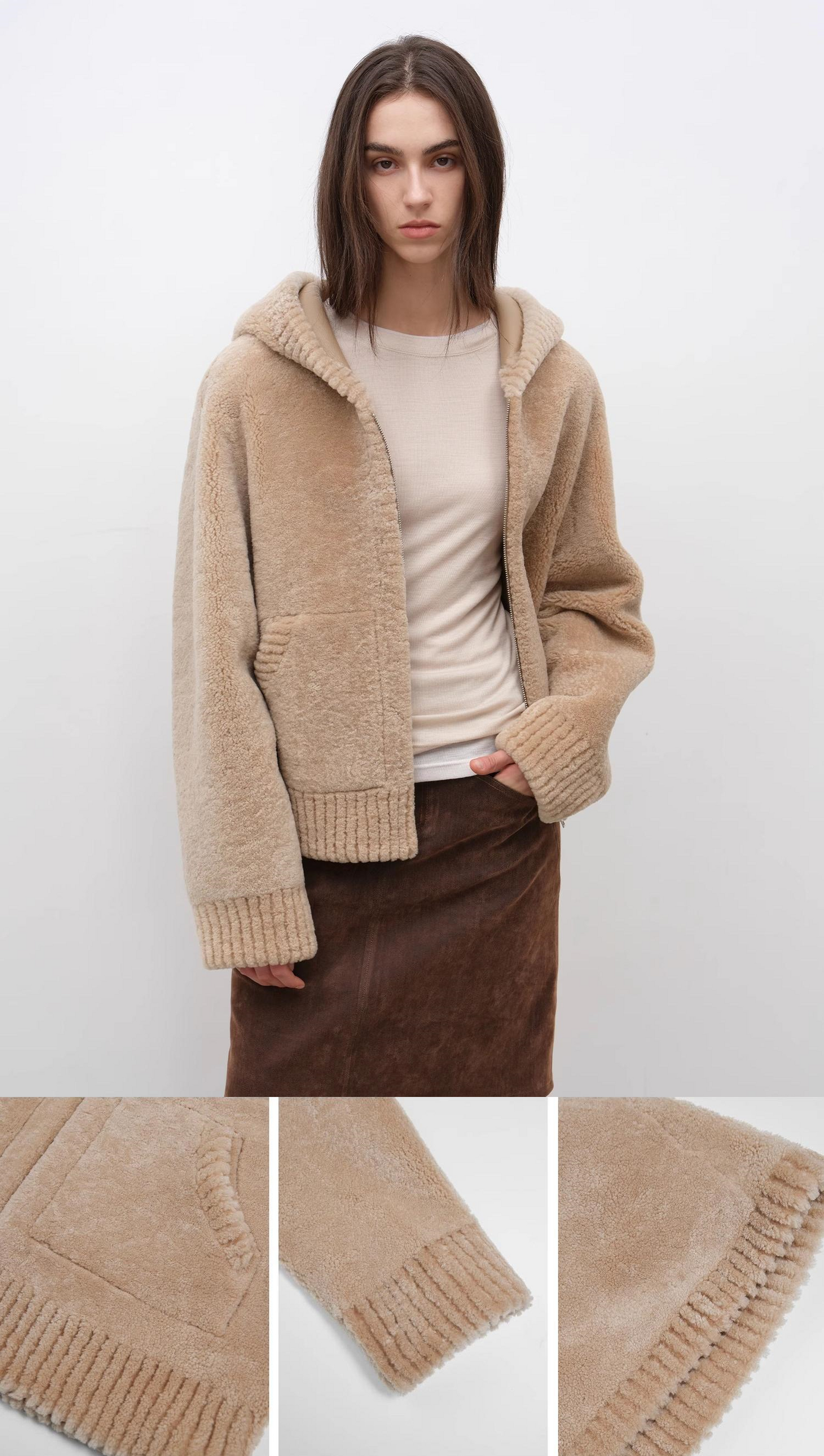 Bad Boy Hooded Merino Sheepskin Jacket