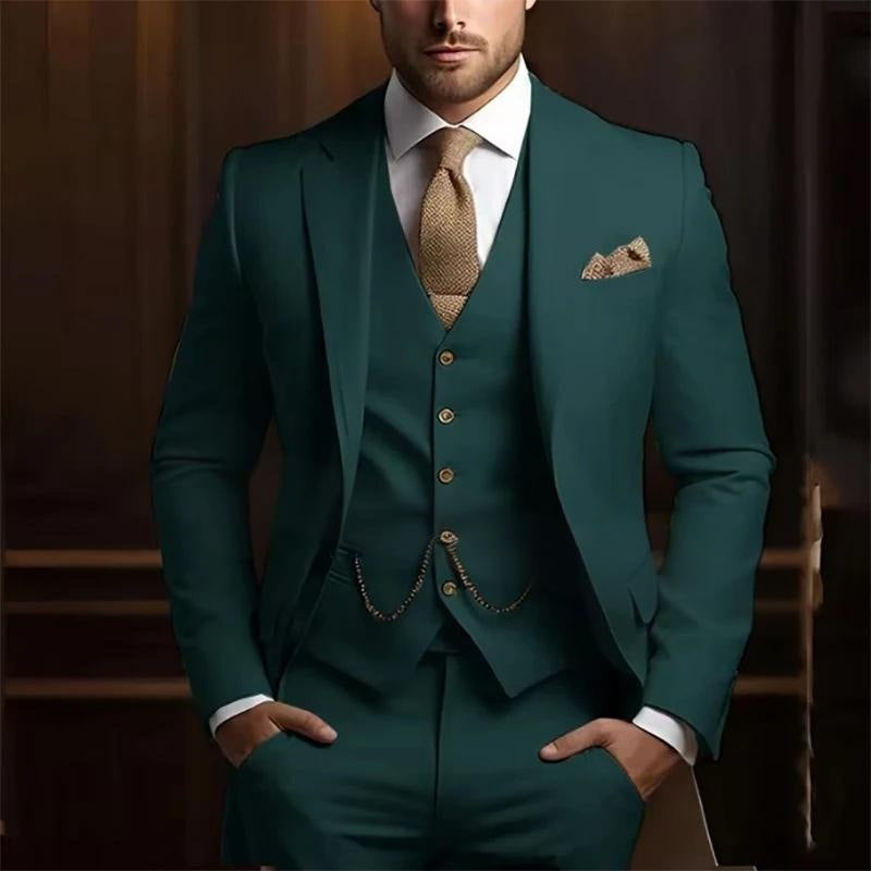 Men’s Formal Slim Fit 3-Piece Suit – Wedding & Office Style