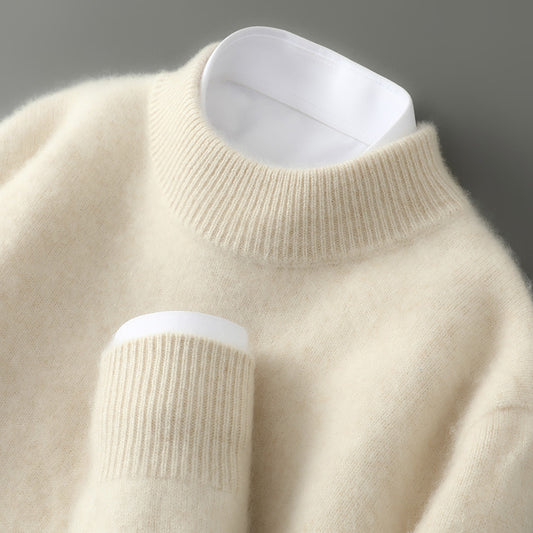 Men's Half-high Collar Thickelightweight sun teened Loose Pullover