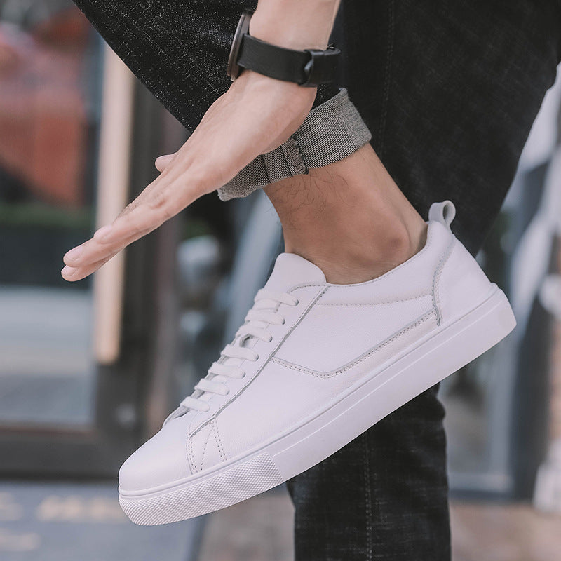 Premium White Leather Sneakers for Men