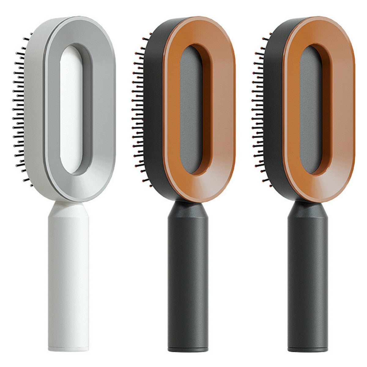 Self-Cleaning Hair Brush – One-Key Cleaning, Anti-Static Scalp Massage Comb for Women