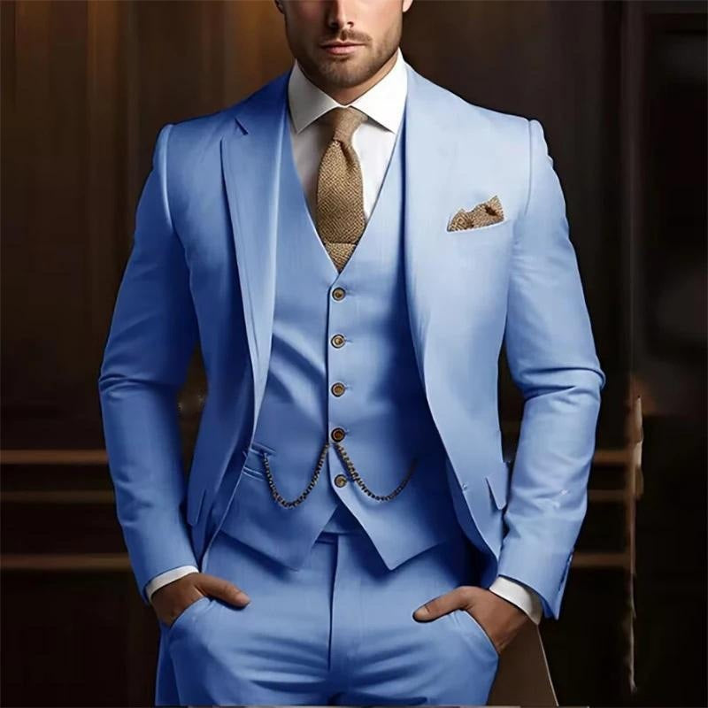 Men’s Formal Slim Fit 3-Piece Suit – Wedding & Office Style