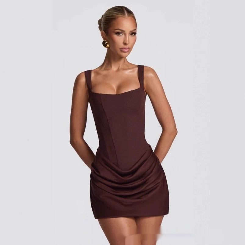 Women’s Corset Mini Dress – Sleeveless Bodycon Party & Evening Dress
