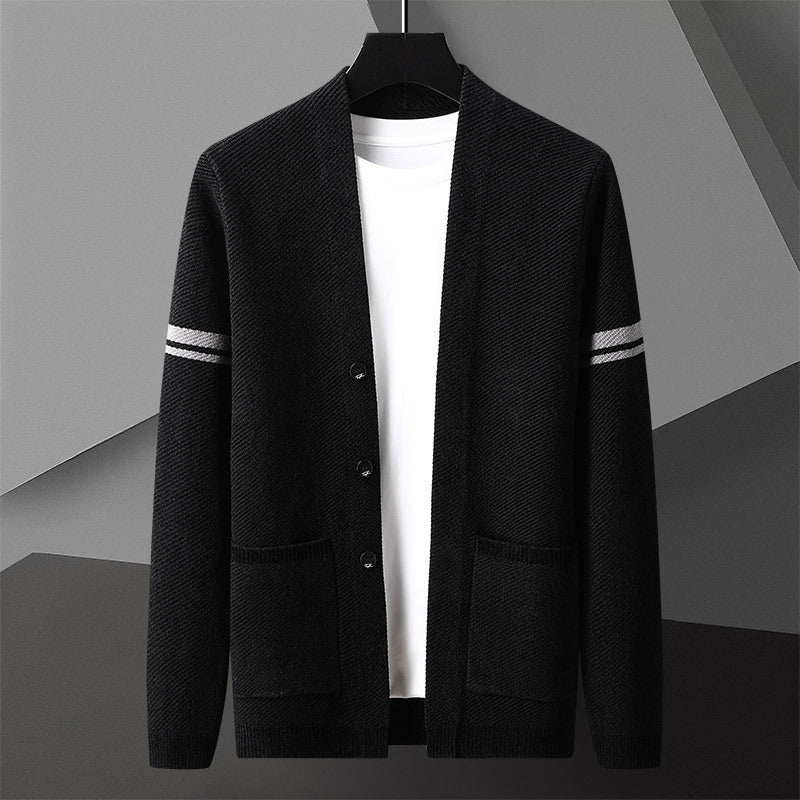 Autumn Cardigan Sweater – Men’s Long Sleeve Sweater Coat