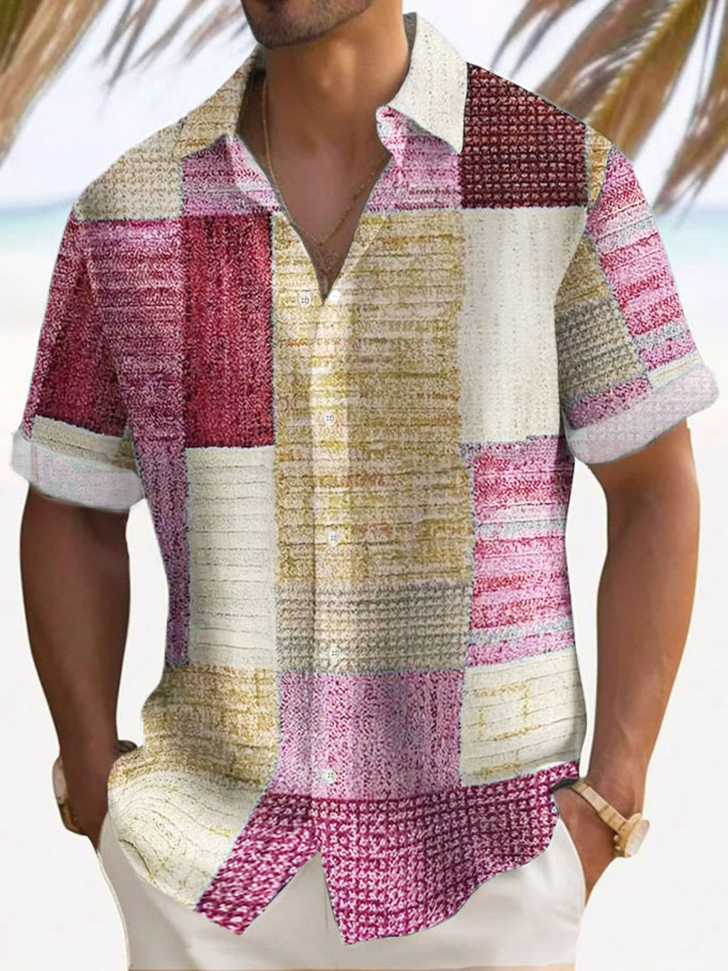 Retro Men's Fashion Plaid Printed Casual Shirt
