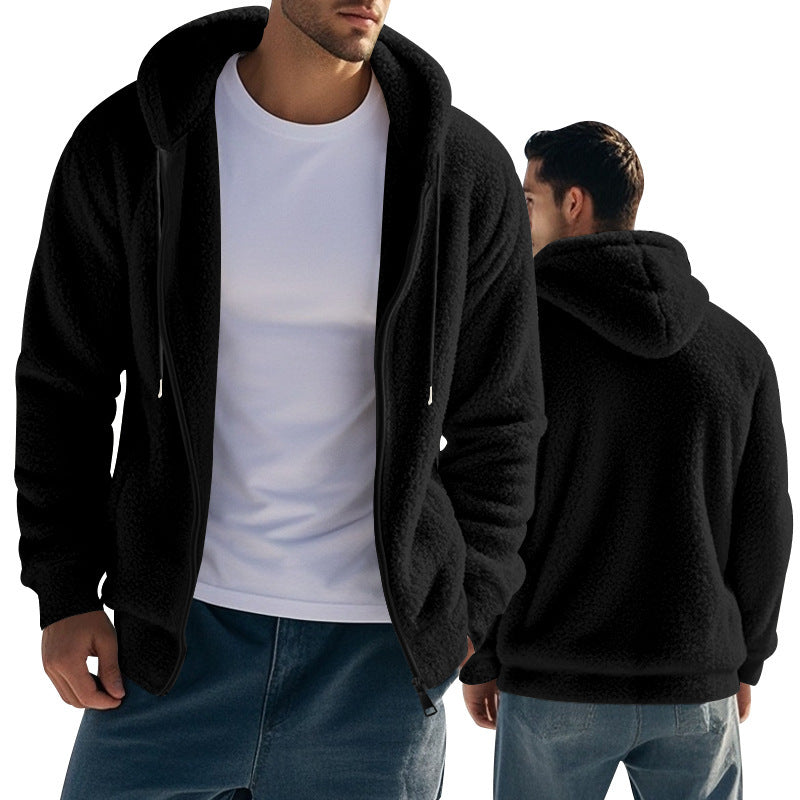 Men’s Loose Hooded Cardigan Sweater