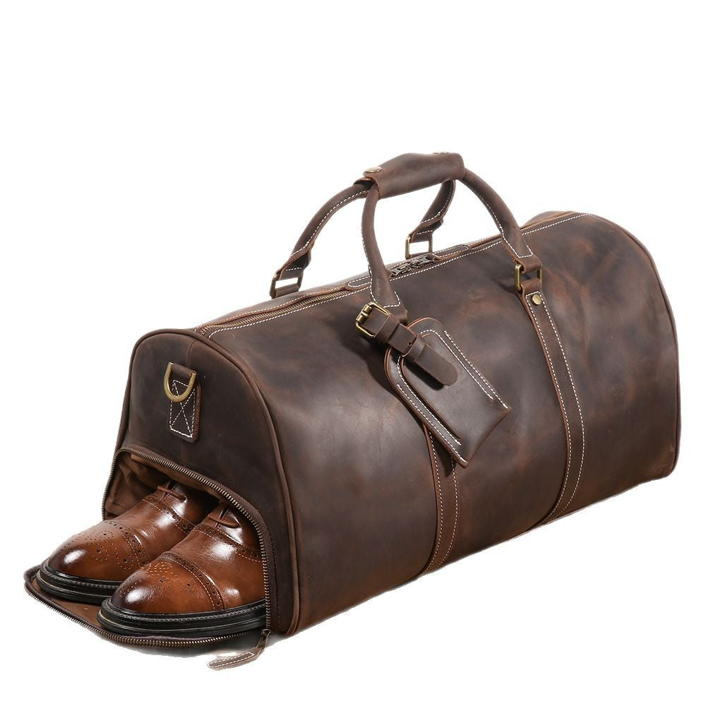 Men’s Retro Genuine Leather Travel Bag