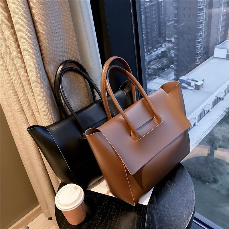 Fashion Women Shoulder Bags – Large Capacity, Retro Tote, Solid Color, High-Quality Handbag