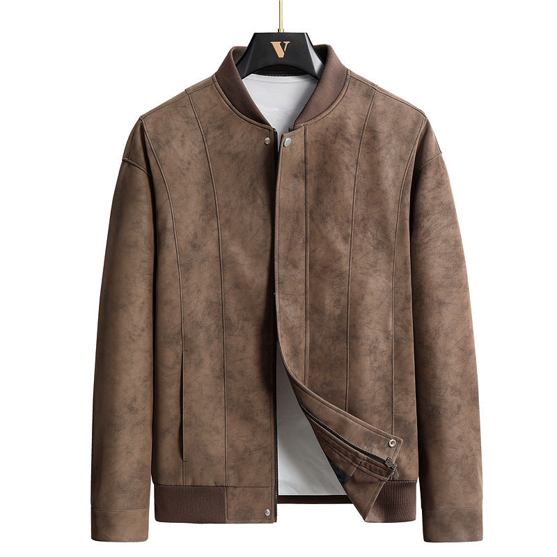 Men's Casual Loose Suede Jacket