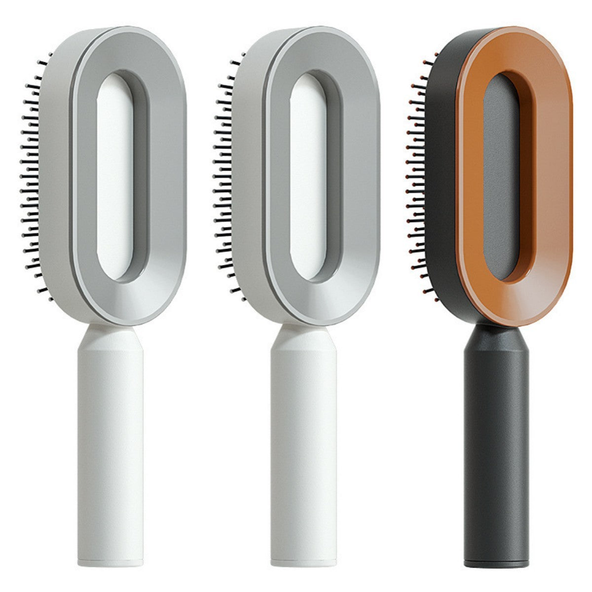 Self-Cleaning Hair Brush – One-Key Cleaning, Anti-Static Scalp Massage Comb for Women